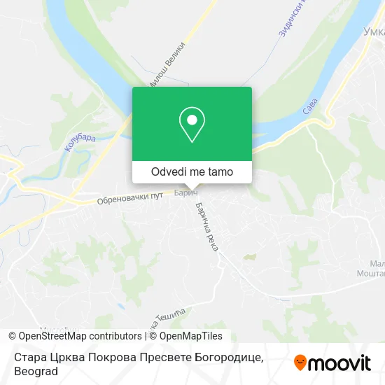 Стара Црква Покрова Пресвете Богородице mapa