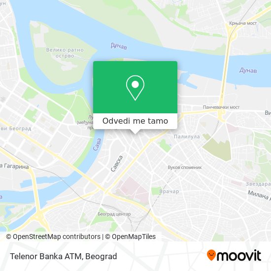 Telenor Banka ATM mapa