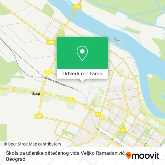 Škola za učenike oštećenog vida  Veljko Ramadanivić mapa