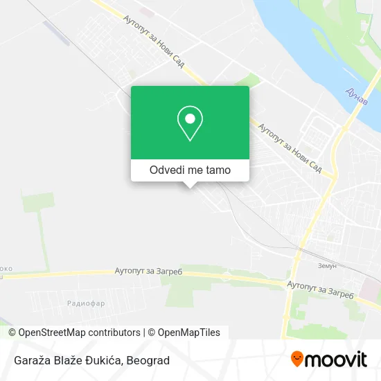 Garaža Blaže Đukića mapa