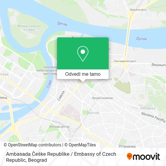 Ambasada Češke Republike / Embassy of Czech Republic mapa