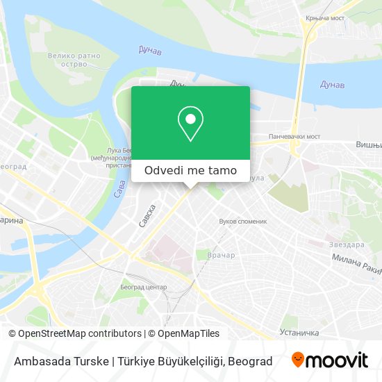 Ambasada Turske | Türkiye Büyükelçiliği mapa