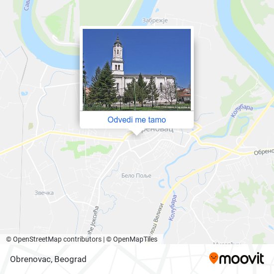 Obrenovac mapa