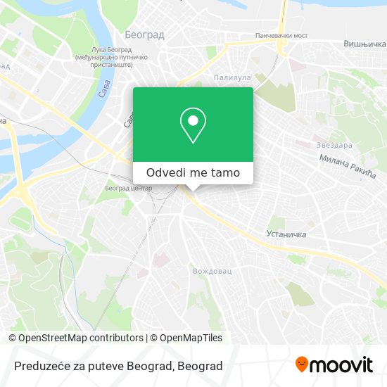 Preduzeće za puteve Beograd mapa