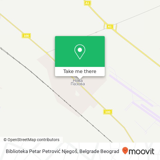 Biblioteka  Petar Petrović Njegoš mapa