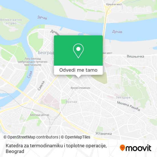 Katedra za termodinamiku i toplotne operacije mapa