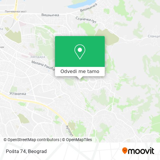 Pošta 74 mapa