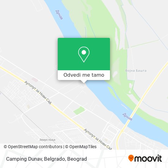 Camping Dunav, Belgrado mapa