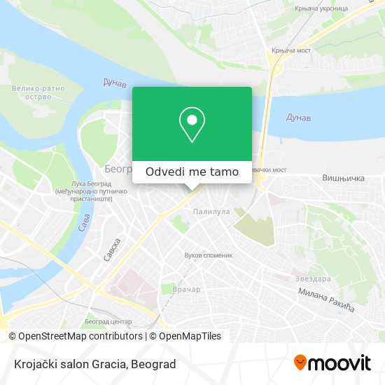 Krojački salon Gracia mapa