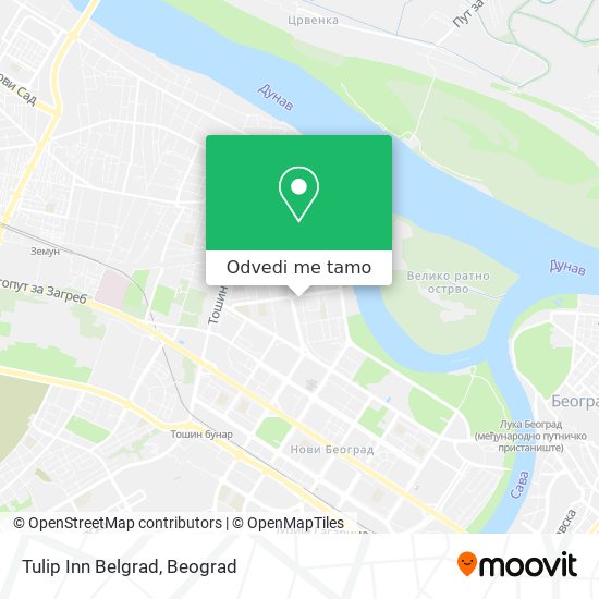 Tulip Inn Belgrad mapa