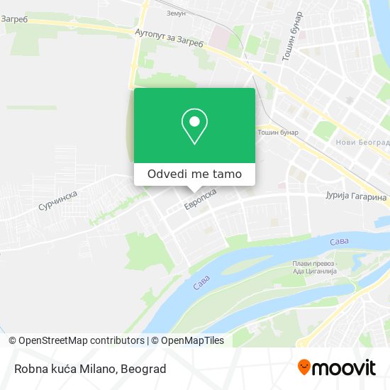 Robna kuća Milano mapa