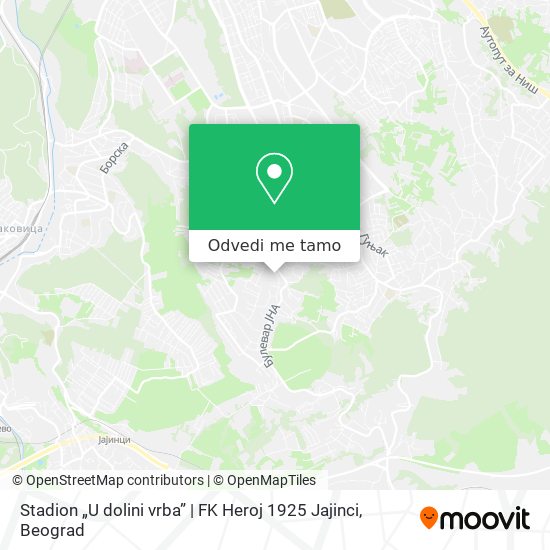 Stadion „U dolini vrba” | FK Heroj 1925 Jajinci mapa