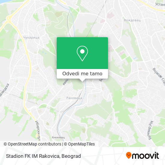 Stadion FK IM Rakovica mapa