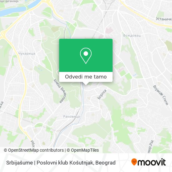Srbijašume | Poslovni klub Košutnjak mapa