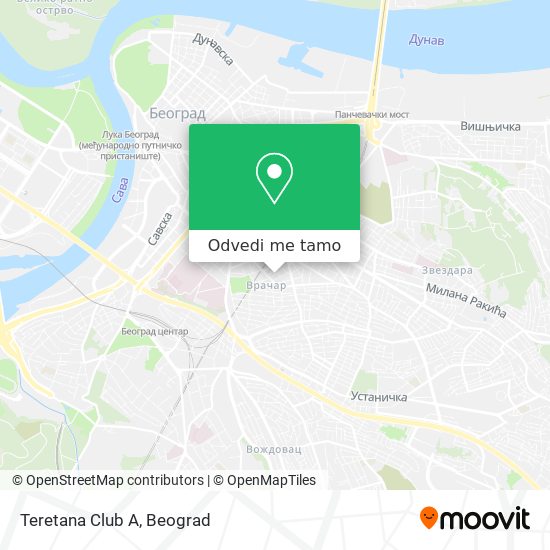 Teretana  Club A mapa