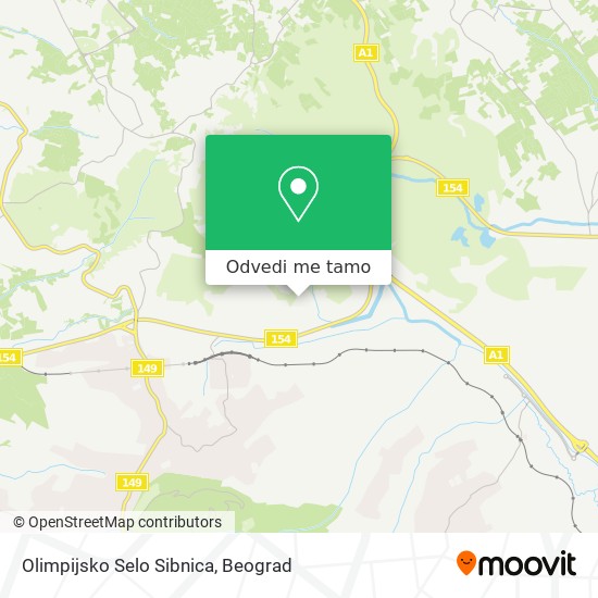 Olimpijsko Selo Sibnica mapa