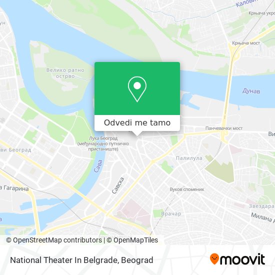 National Theater In Belgrade mapa