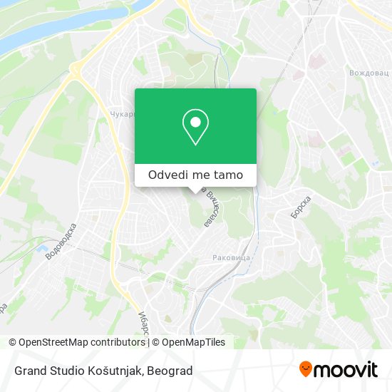 Grand Studio Košutnjak mapa