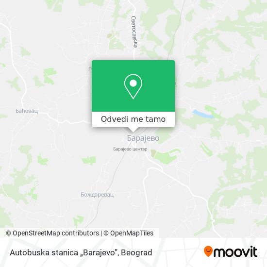 Autobuska stanica „Barajevo” mapa