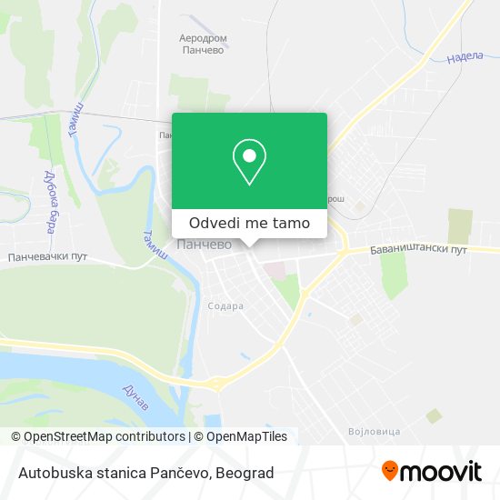 Autobuska stanica Pančevo mapa