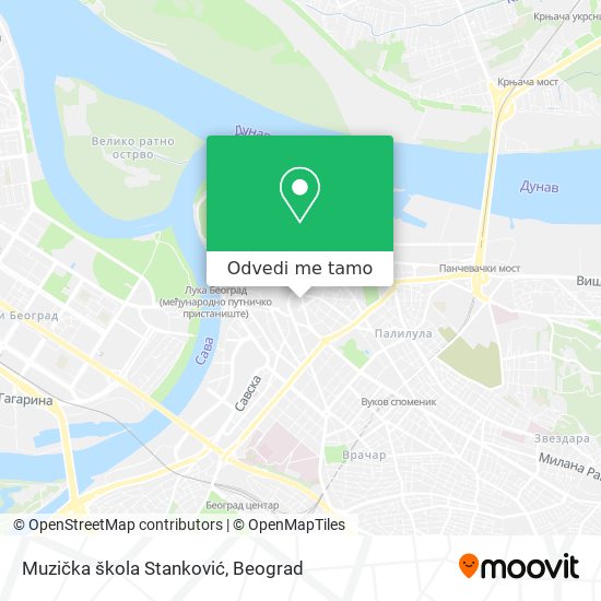Muzička škola Stanković mapa