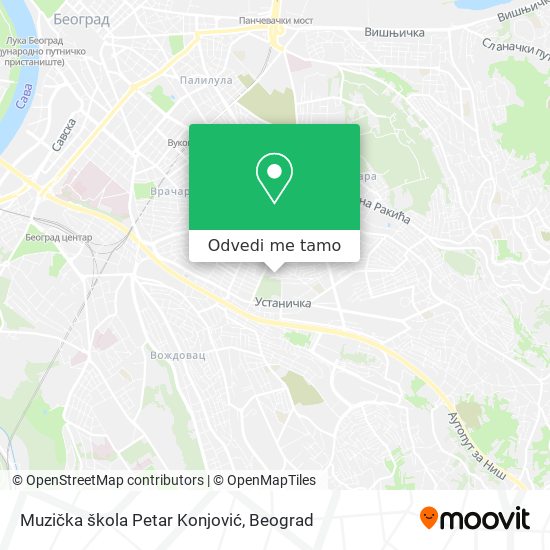 Muzička škola  Petar Konjović mapa