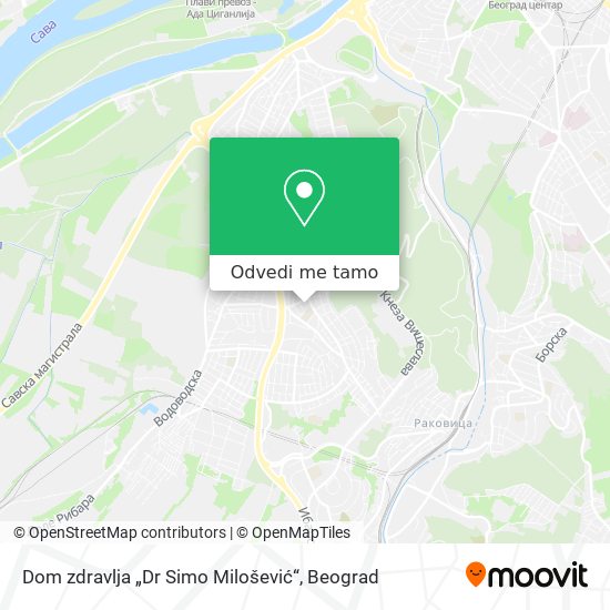 Dom zdravlja „Dr Simo Milošević“ mapa