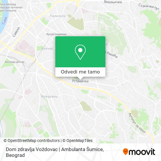 Dom zdravlja Voždovac | Ambulanta Šumice mapa