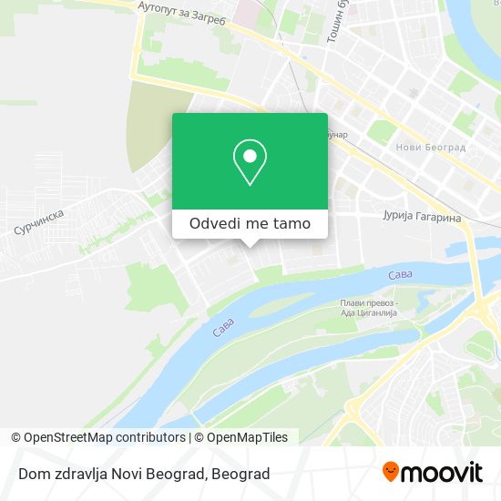 Dom zdravlja Novi Beograd mapa