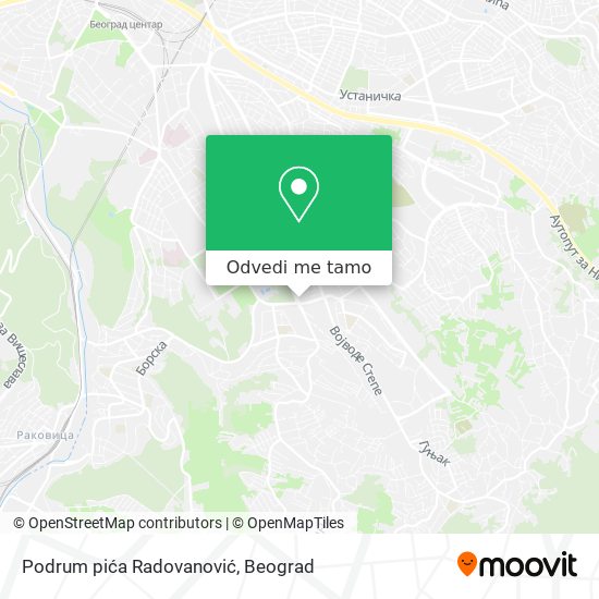 Podrum pića Radovanović mapa