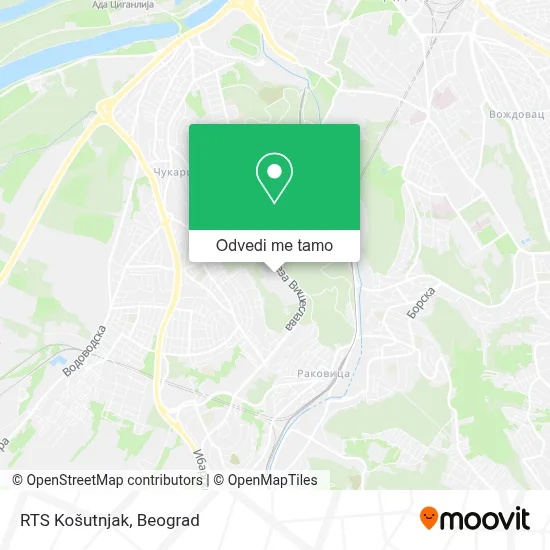 RTS Košutnjak mapa