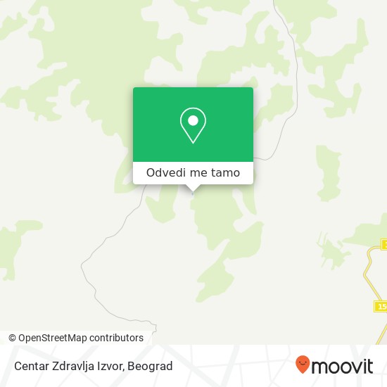 Centar Zdravlja Izvor mapa