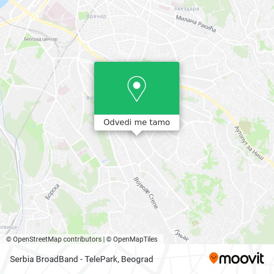 Serbia BroadBand - TelePark mapa