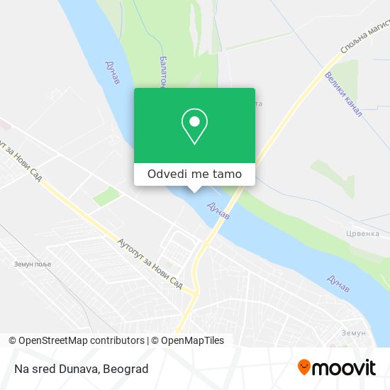 Na sred Dunava mapa