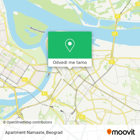 Apartment Namaste mapa