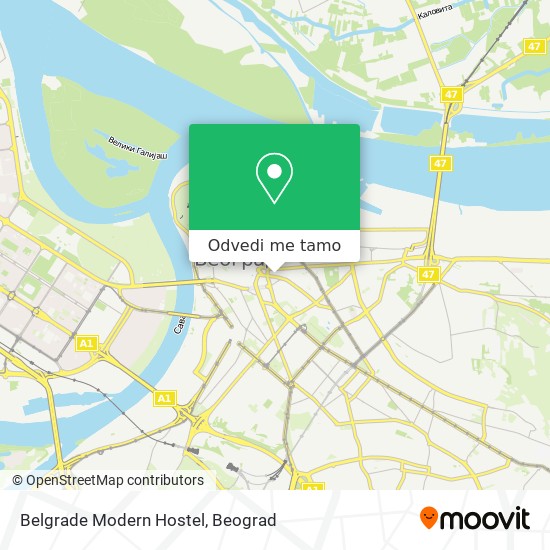 Belgrade Modern Hostel mapa