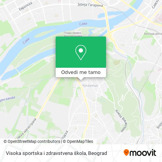 Visoka sportska i zdravstvena škola mapa