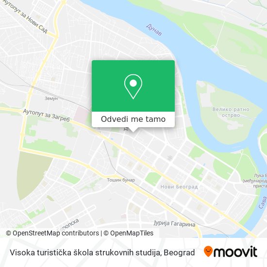 Visoka turistička škola strukovnih studija mapa