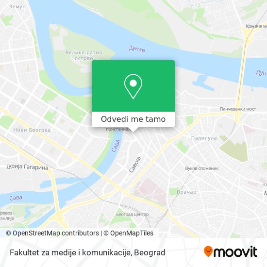 Fakultet za medije i komunikacije mapa