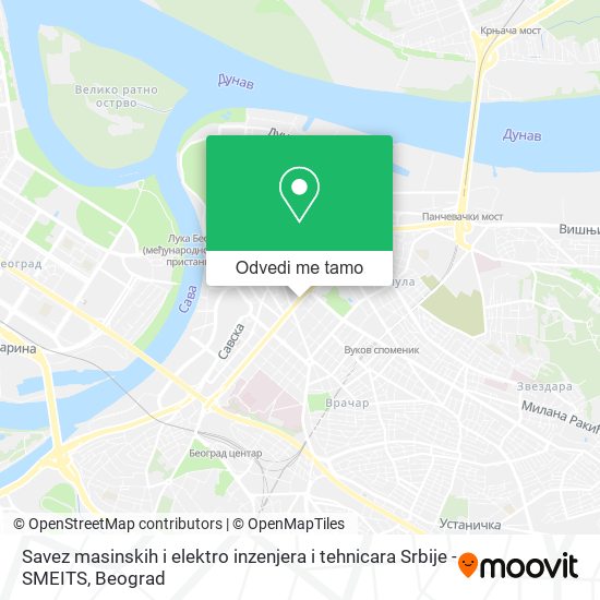 Savez masinskih i elektro inzenjera i tehnicara Srbije - SMEITS mapa