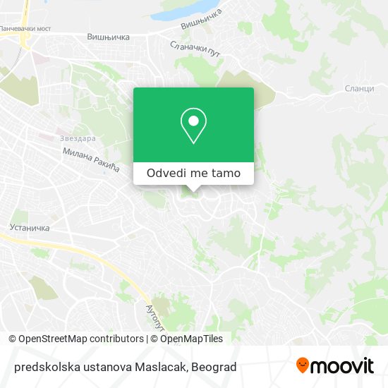 predskolska ustanova Maslacak mapa