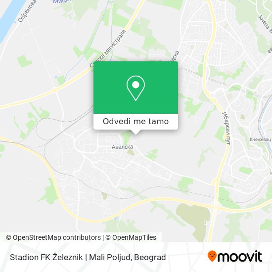 Stadion FK Železnik | Mali Poljud mapa