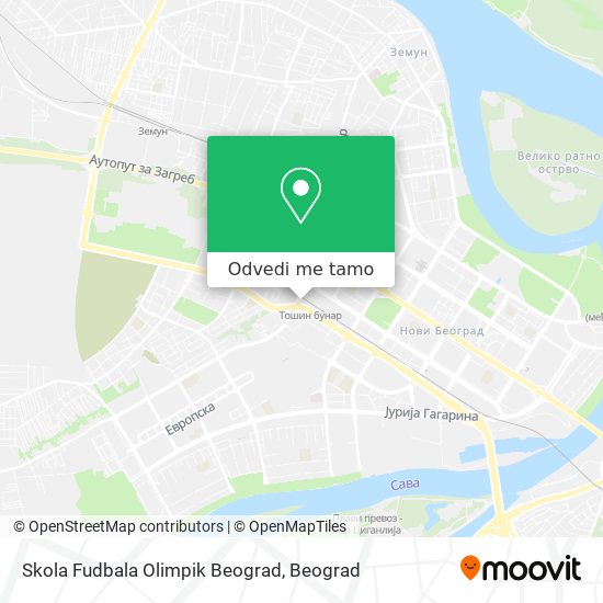 Skola Fudbala Olimpik Beograd mapa