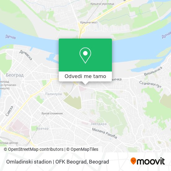 Omladinski stadion | OFK Beograd mapa