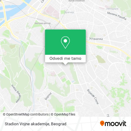 Stadion Vojne akademije mapa