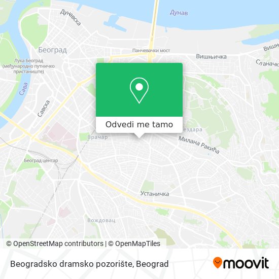 Beogradsko dramsko pozorište mapa
