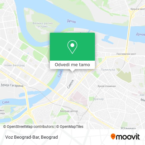 Voz Beograd-Bar mapa