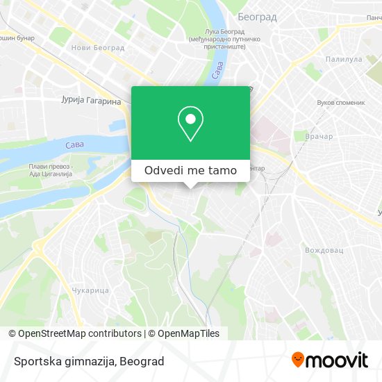 Sportska gimnazija mapa