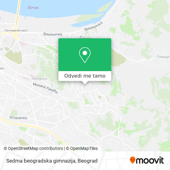 Sedma beogradska gimnazija mapa