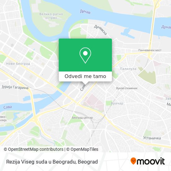 Rezija Viseg suda u Beogradu mapa
